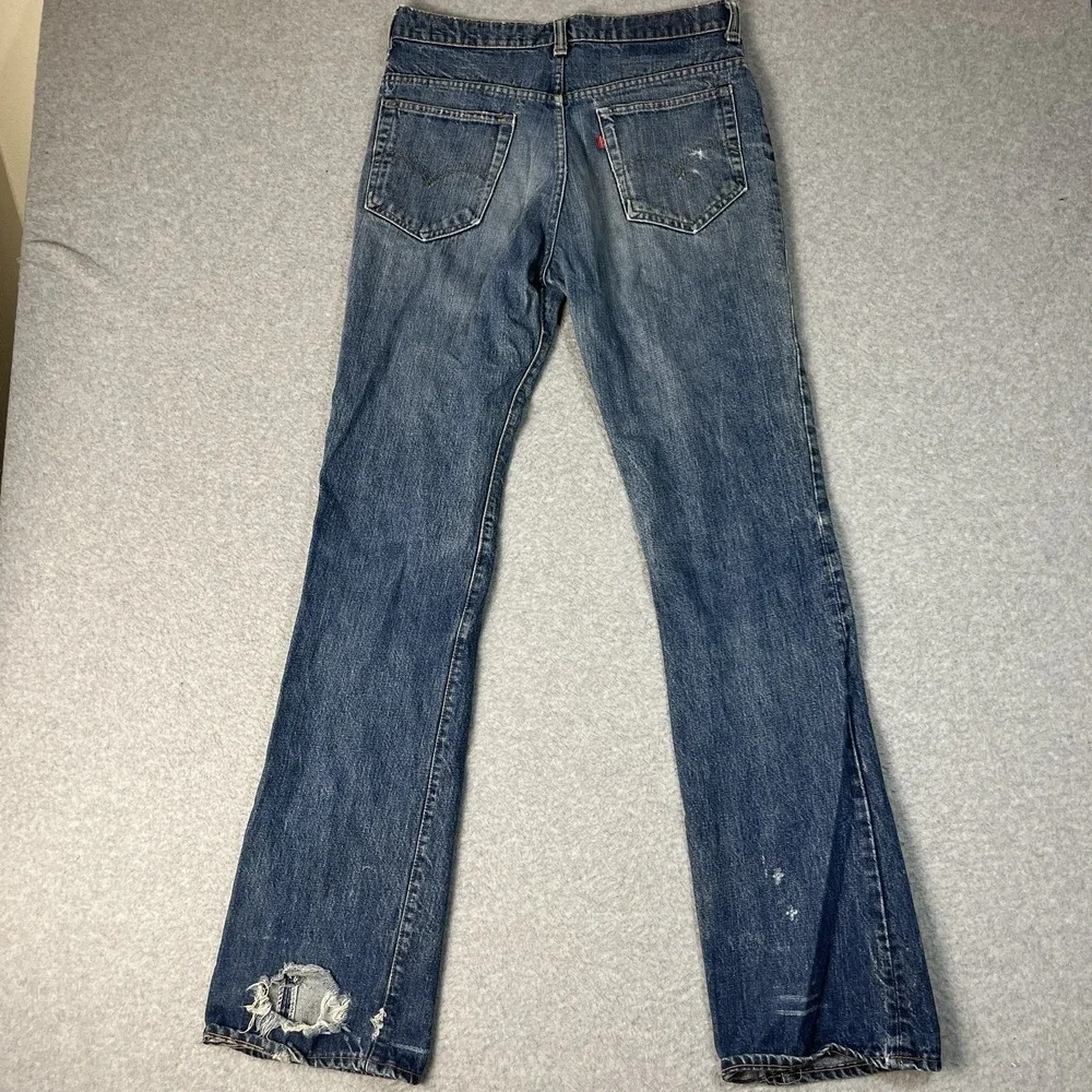 Vintage Levis Jeans Mens 31x26 Blue 517 Bootcut Western Cowboy 70s Talon Denim